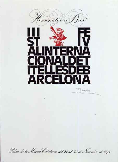 Cartell realitzat per Brossa en homenatge a Didó, novembre de 1975