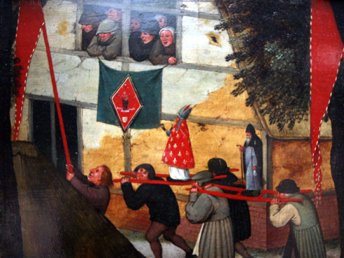 Detall de La processó. Pieter Brueghel