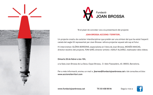 Invitació a la presentació Joan Brossa_Accions i Territori